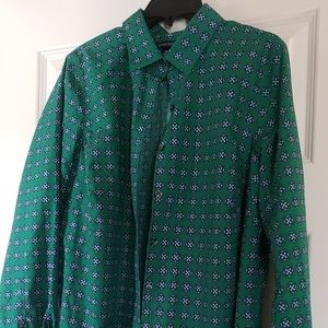 Lands End Ladies Plus button down  Multi 16W